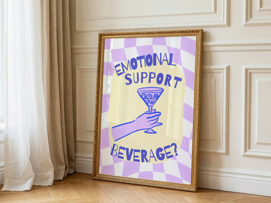 Emotional Support Beverage Art | Lilac | Digital Download