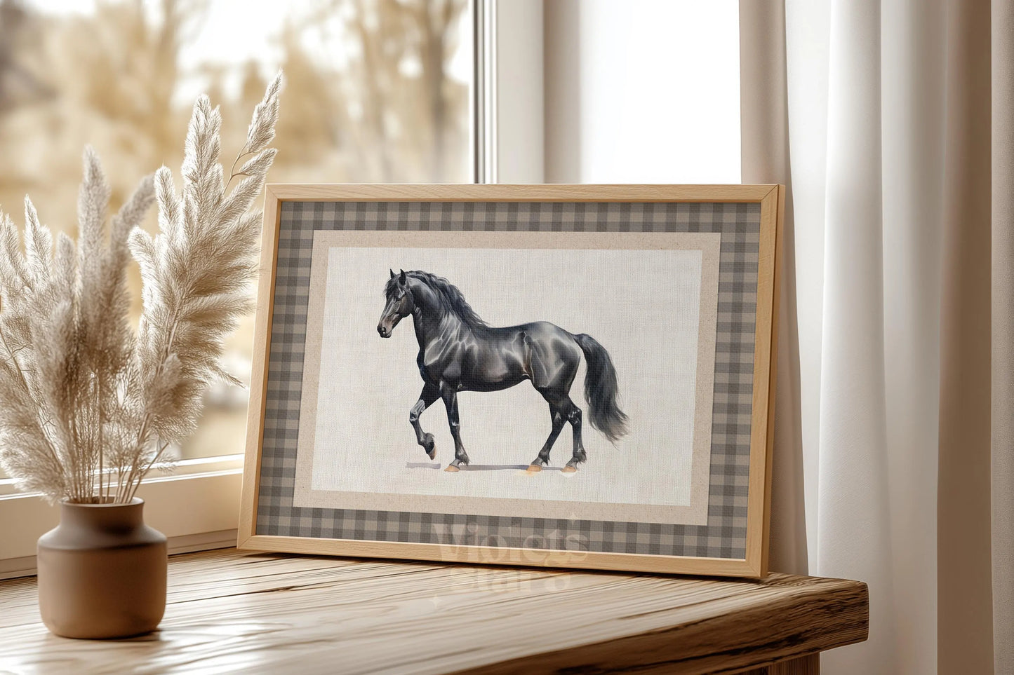 Vintage Farmhouse Equestrian Print | Single Poster