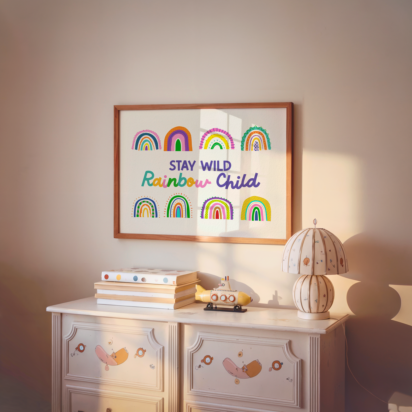 Stay Wild Rainbow Child | Kids Nursery Bedroom Poster