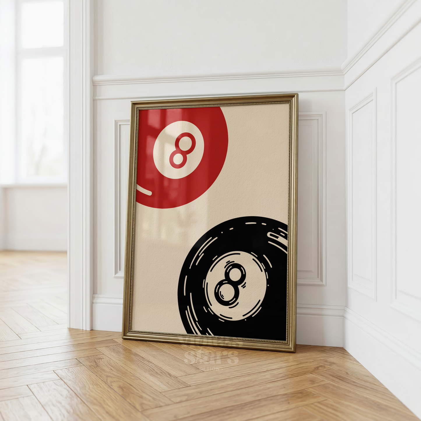 Retro 8 Ball Wall Art | Digital Download