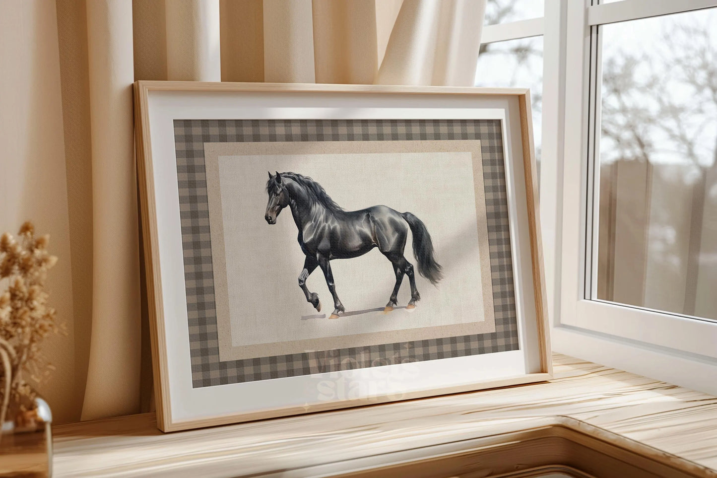 Vintage Farmhouse Equestrian Print | Single Poster