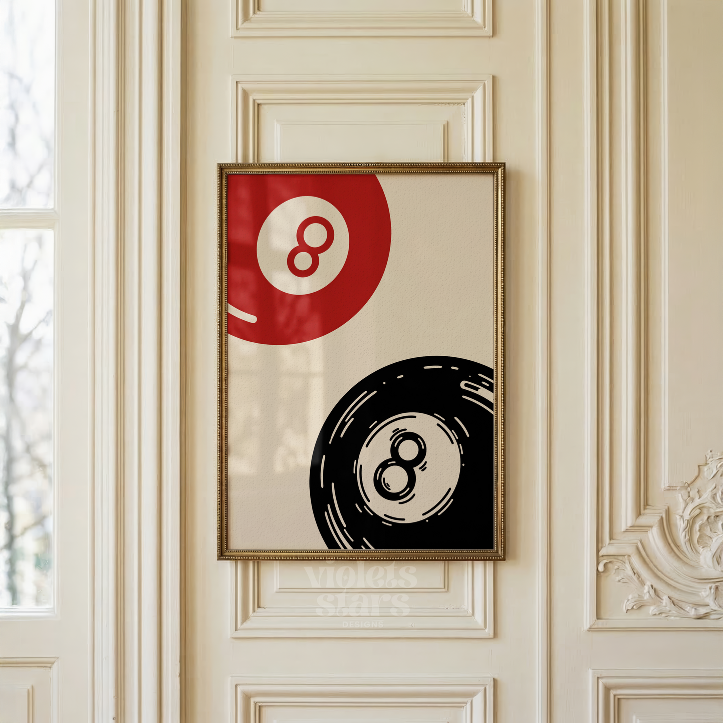 Retro 8 Ball Wall Art | Digital Download