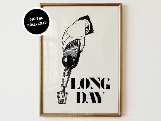 Long Day Whisky Mancave Artwork | Digital Download