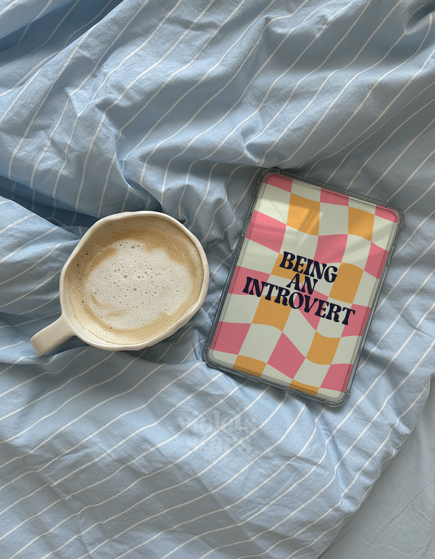 Printable Kindle Insert | Being an Introvert | Pink / Orange | Digital Download