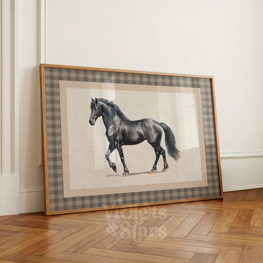 Vintage Farmhouse Equestrian Print | Single Poster