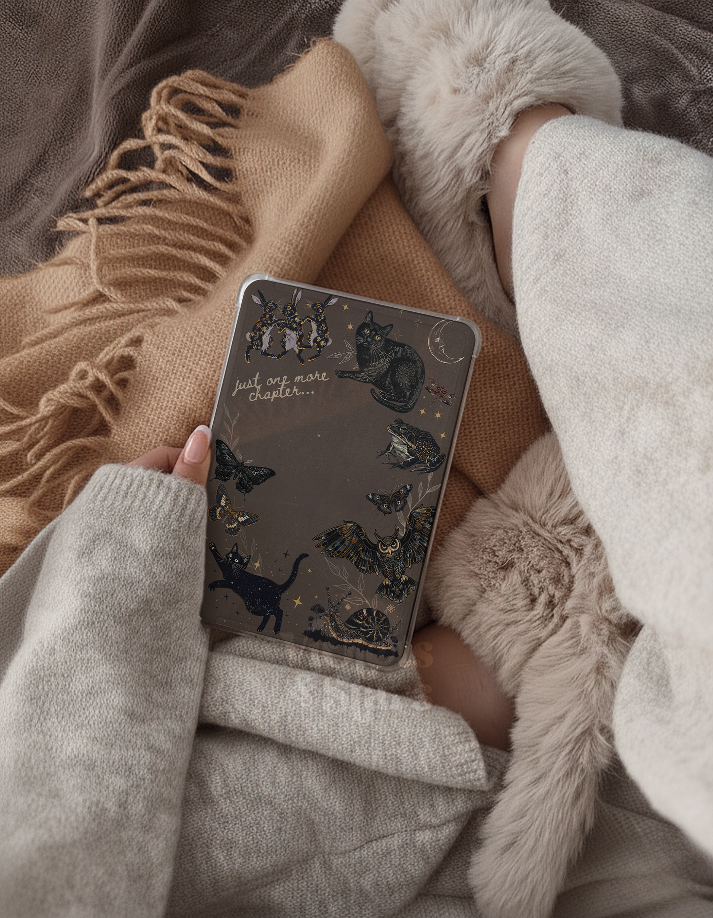 Gothic Printable Kindle Case Insert | Just One More Chapter | Witchy Dark Academia | Digital Download