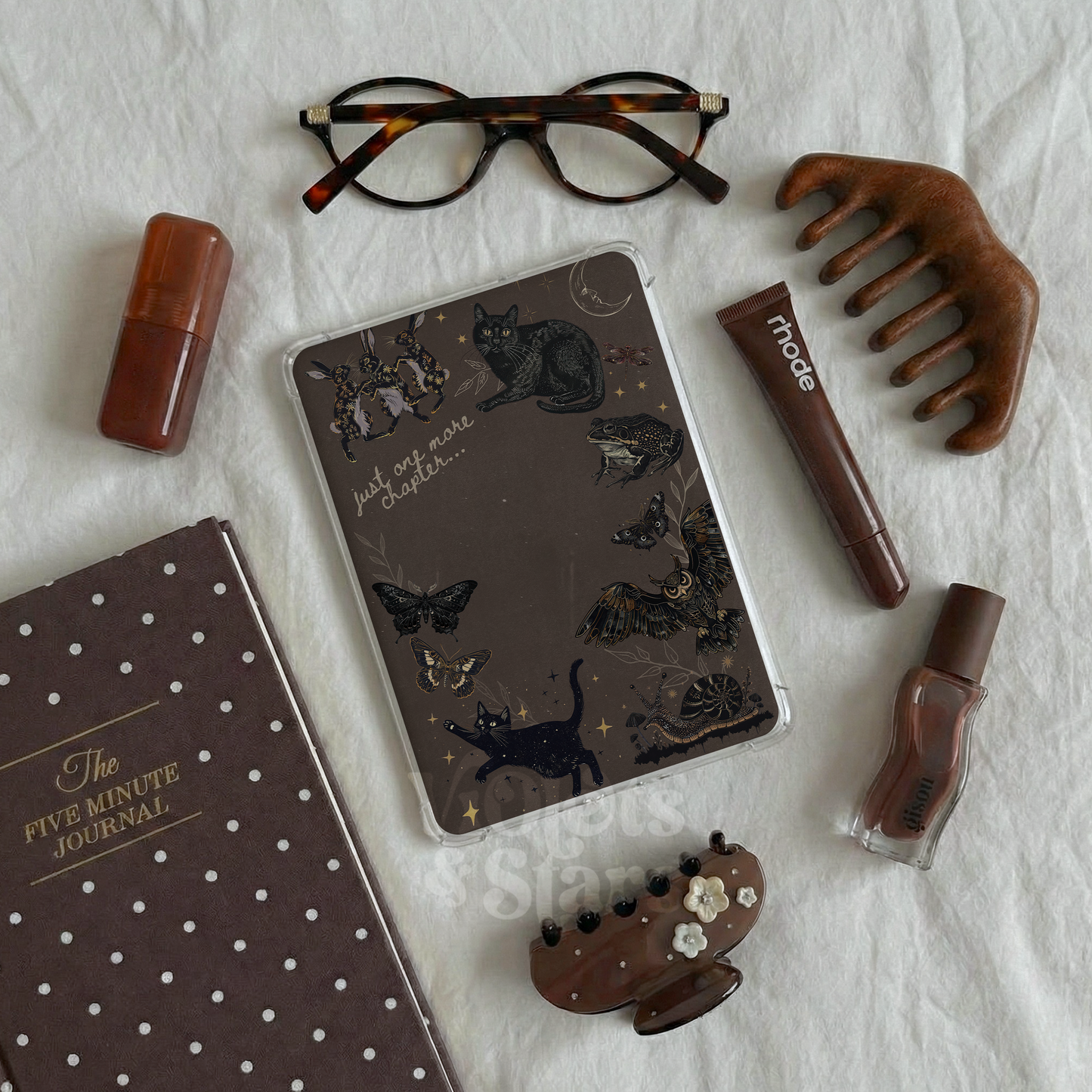 Gothic Printable Kindle Case Insert | Just One More Chapter | Witchy Dark Academia | Digital Download