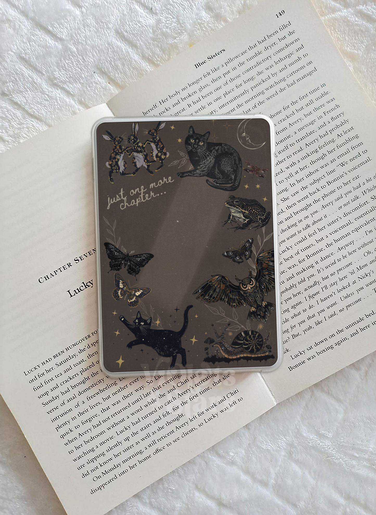 Gothic Printable Kindle Case Insert | Just One More Chapter | Witchy Dark Academia | Digital Download