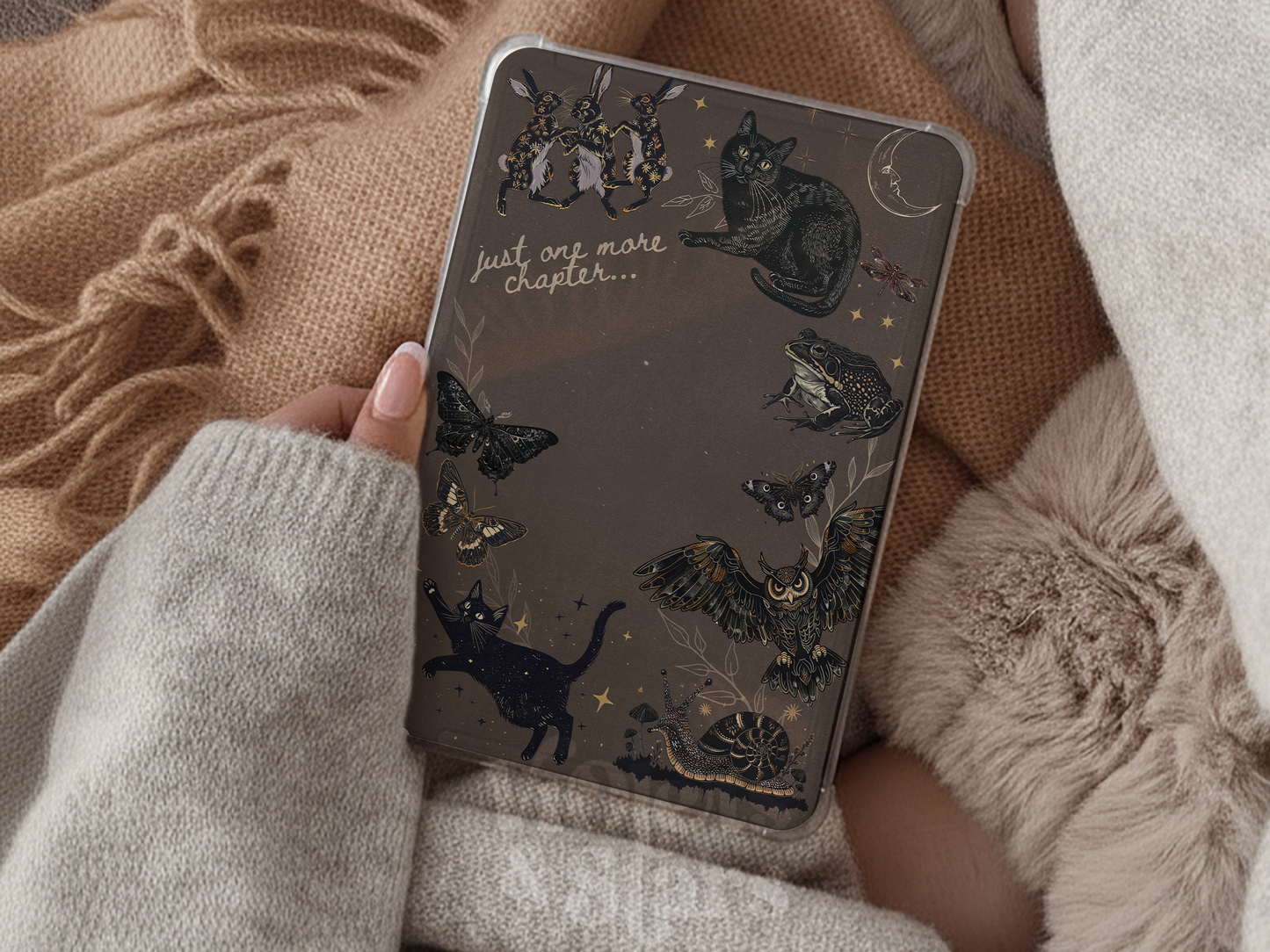 Gothic Printable Kindle Case Insert | Just One More Chapter | Witchy Dark Academia | Digital Download