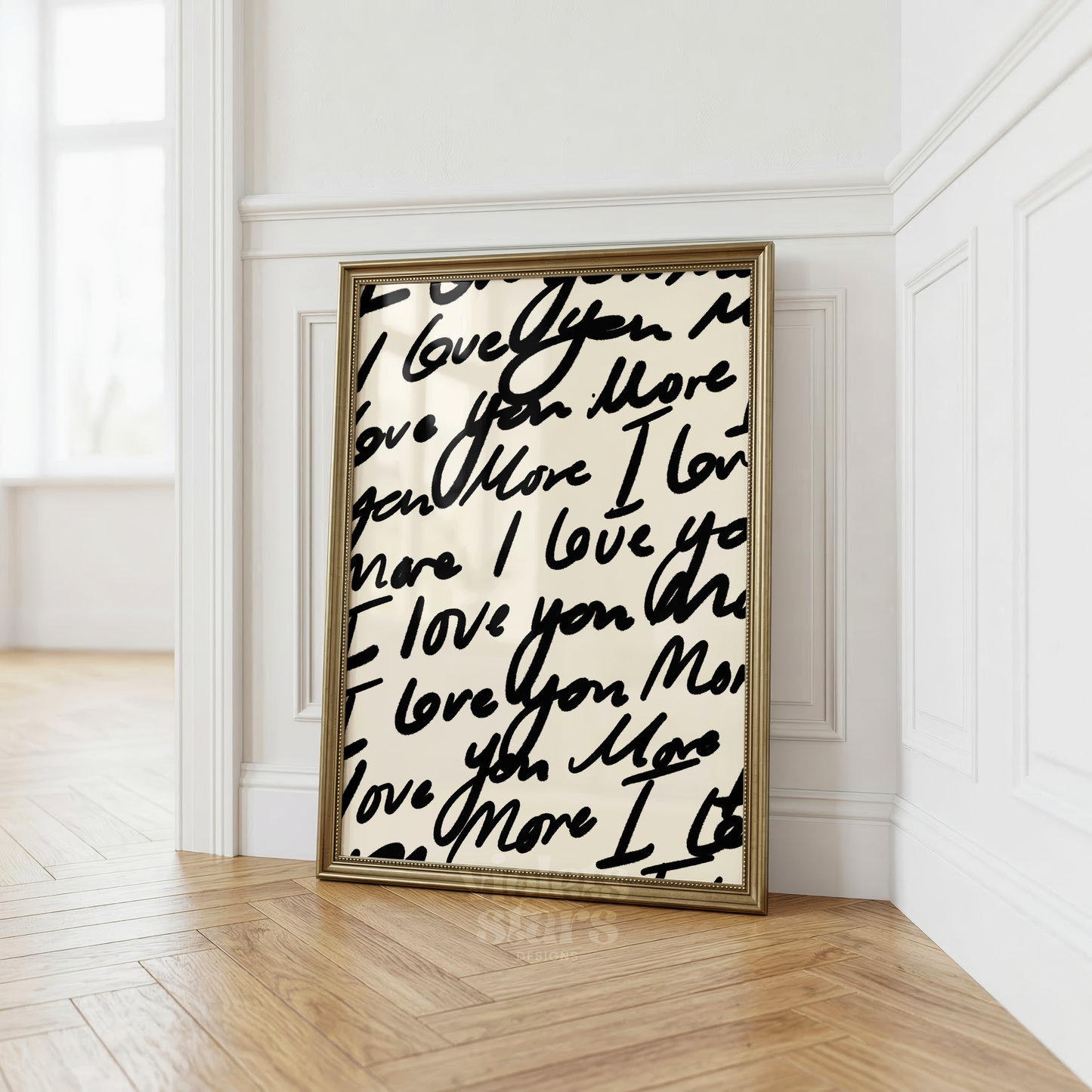 I Love You More | Handwritten Wall Art | Digital Download