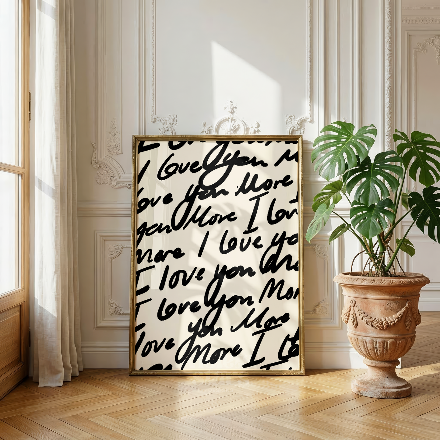 I Love You More | Handwritten Wall Art | Digital Download
