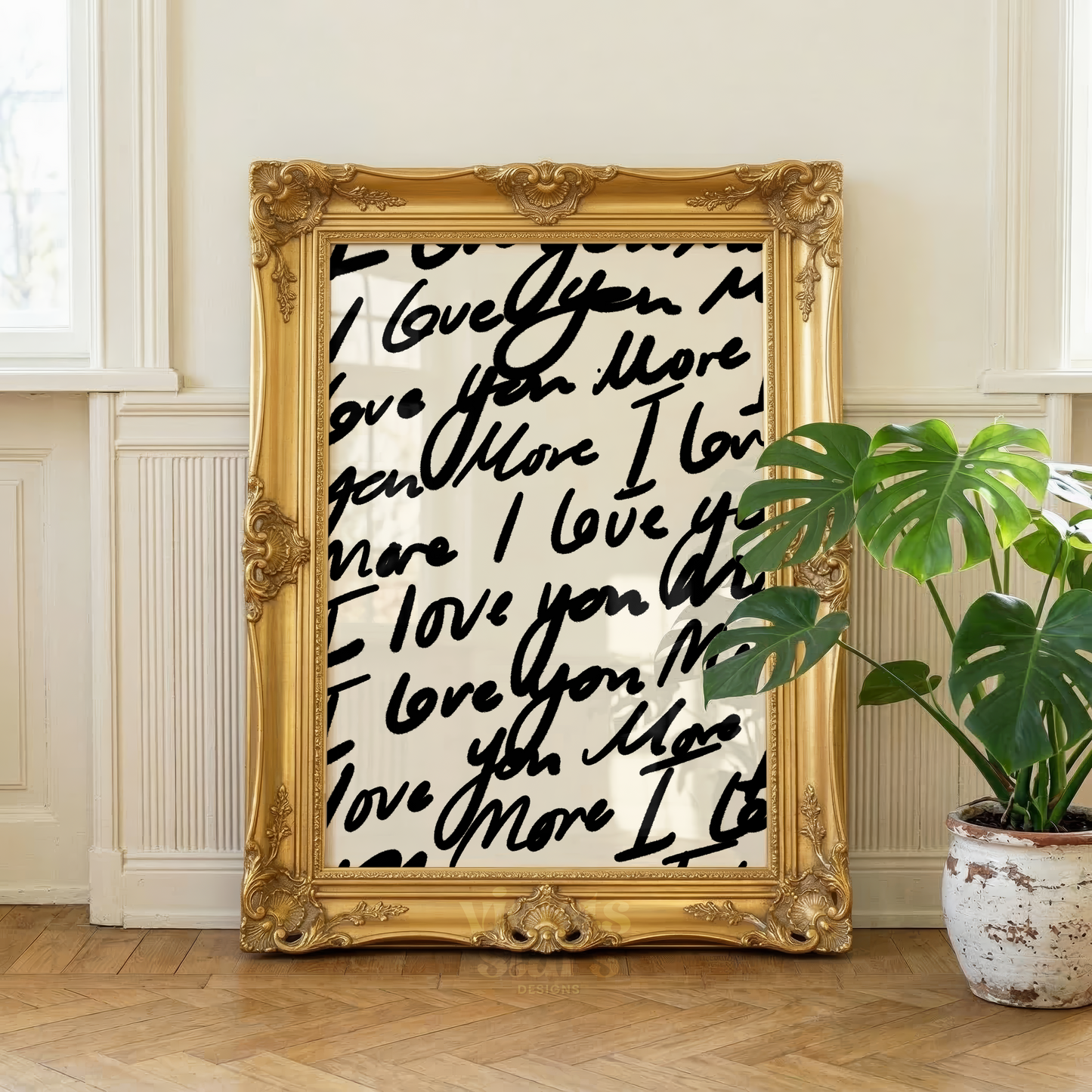 I Love You More | Handwritten Wall Art | Digital Download