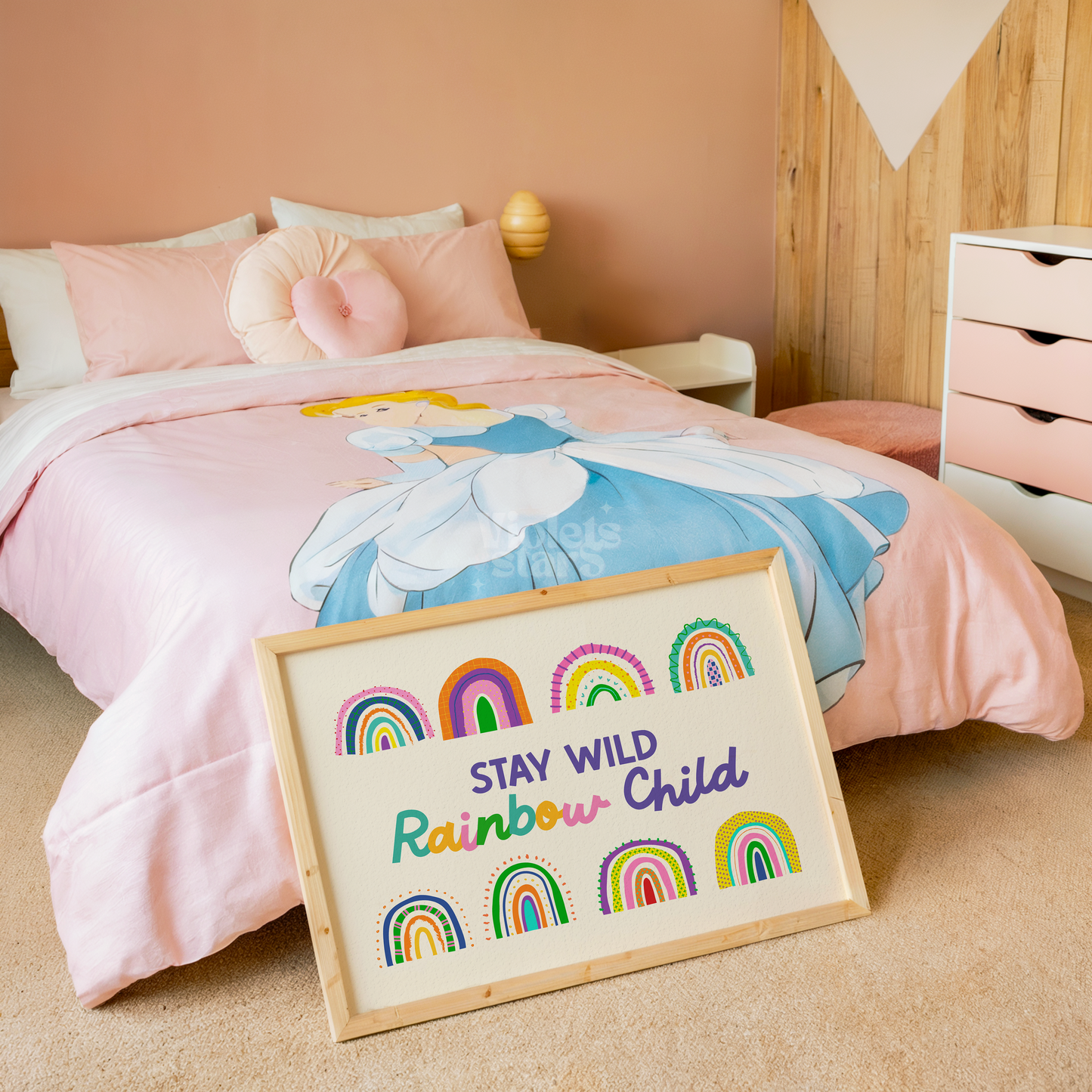Stay Wild Rainbow Child | Kids Nursery Bedroom Poster