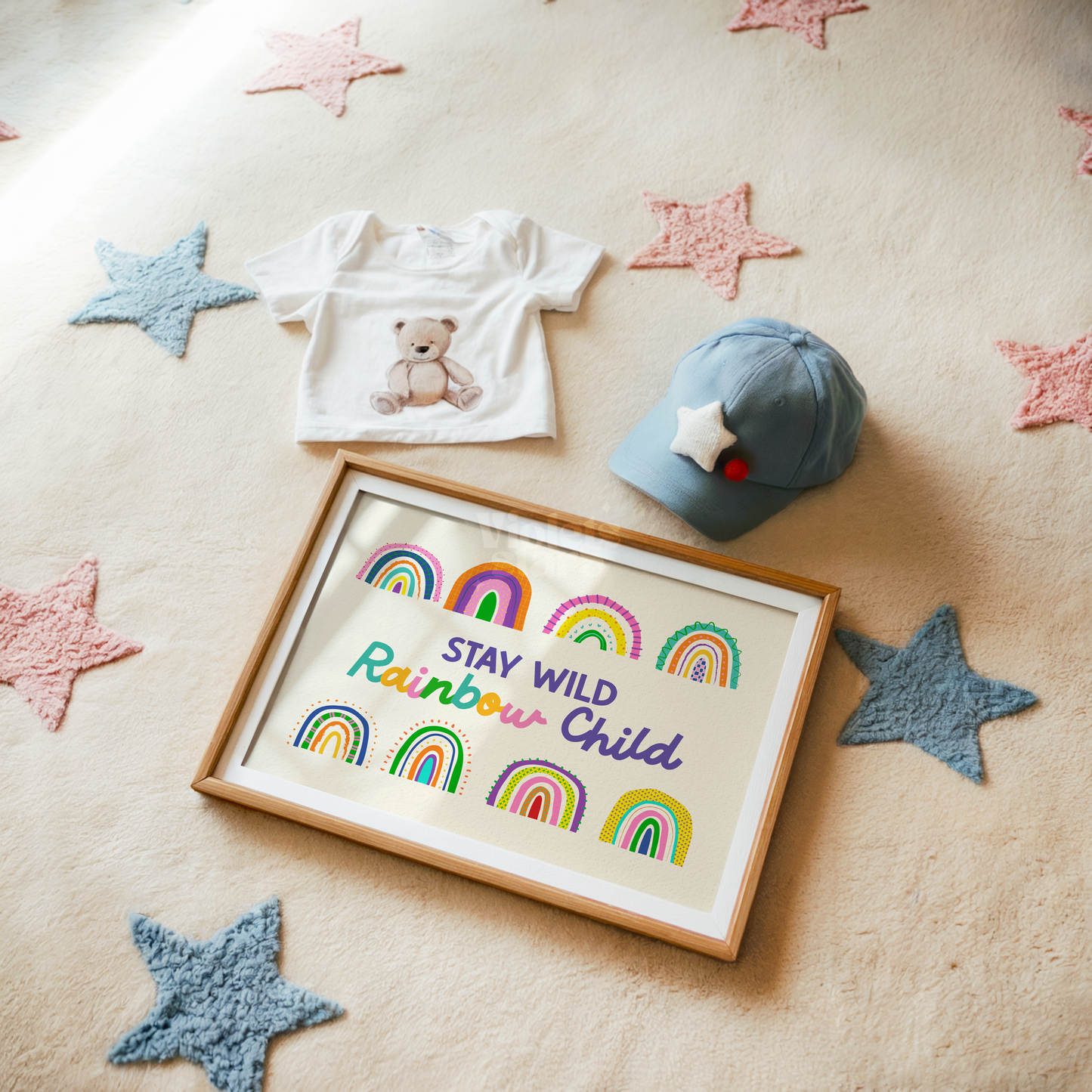 Stay Wild Rainbow Child | Kids Nursery Bedroom Poster